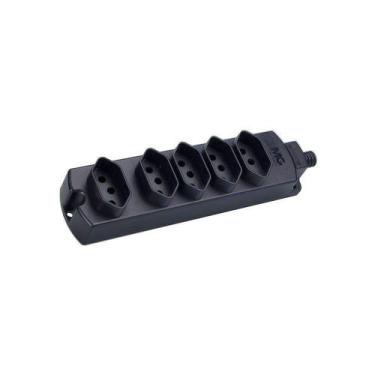 Imagem de Régua Com 5 Tomadas Margirius Tmu5-310 2p+t 10A Preta Bivolt Preto