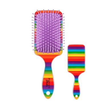 Imagem de Escova De Cabelo Raquete Uso Diário Coleção Pride Marco Boni, Roxo