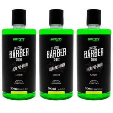 Imagem de kit 3x Loção Pós-Barba Limão 500ml - Alívio Imediato, Hidratação e Fre