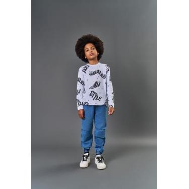 Imagem de Calça Parachute Infantil Menino Jeans CTV - Catavento, Jeans médio, 4