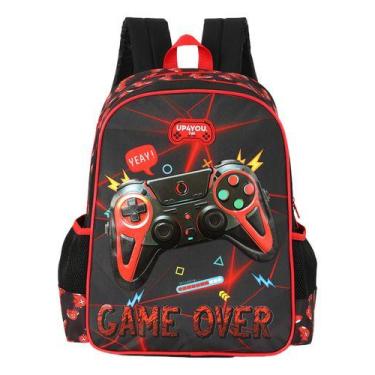 Imagem de Mochila De Costas Infantil Original Up4you Gamer, Vermelho
