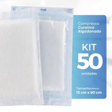 Imagem de Curativo Algodonado Compressa Estéril 15x60cm 50 Unid - TEXMED