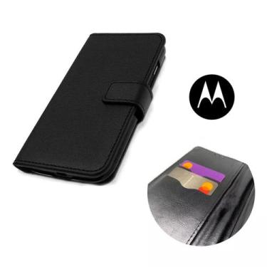 Imagem de Capa Carteira Flip Cover para Motorola Moto G14 - Boreal , Preto