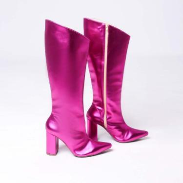 Imagem de Bota Cano Longo Metalizada Pink - DI TREVI, 34