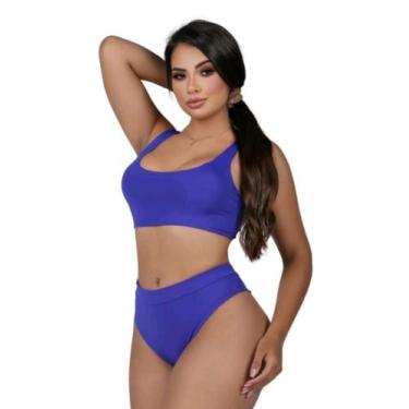 Imagem de Biquini Top Com Alças Cintura Alta Hot Pants Com Bojo - Tropicana Moda