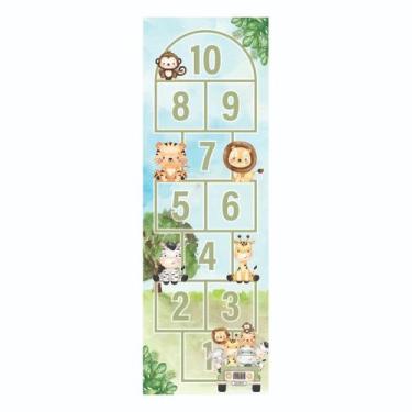 Imagem de Amarelinha Tapete Adesivo Autocolante Decoração Quarto Infantil Escola