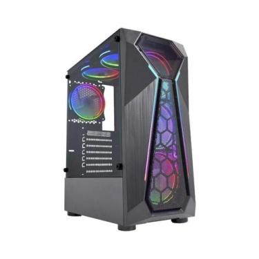 Imagem de Gabinete Gamer KMex Warlock A1D4 com Iluminação RGB