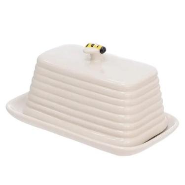 Imagem de Manteigueira de Porcelana Bee 17cm PCLN270 - Hauskraft - ETILUX, HAUSK