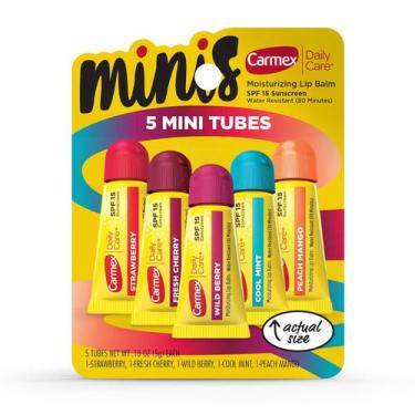 Imagem de Protetor Labial Carmex Daily Care Lip Balm 5 Mini Tubes Morango Cereja