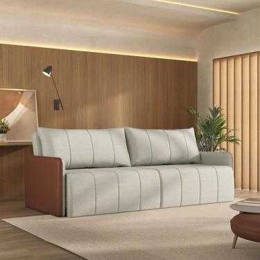 Imagem de Sofá Cama Retrátil e Reclinável 4 Lugares 250cm Jequitibá CabeCasa Mad