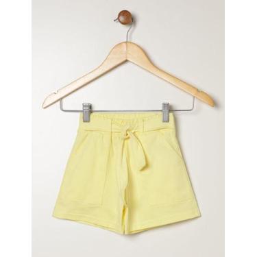 Imagem de Short Sarja Amarração Infantil Para Menina AMARELO - By Gus, Amarelo, 