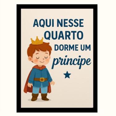 Imagem de "Aqui nesse quarto dorme um Principe"Quadro Infantil - TracosArt