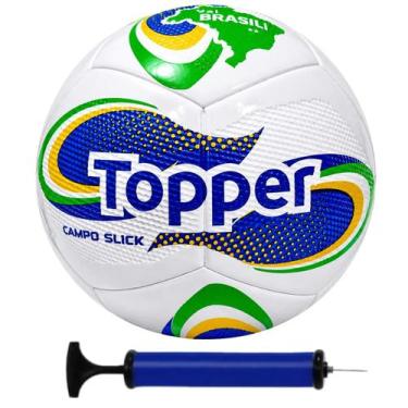 Imagem de Bola Campo Topper Vai Brasil Oficial Serie Copa 2026 + Bomba de Ar, Br