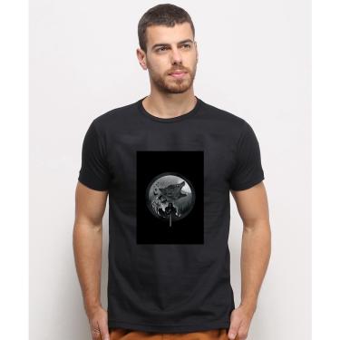 Imagem de Camiseta masculina Preta algodao Game Of Thrones John Snow Arte