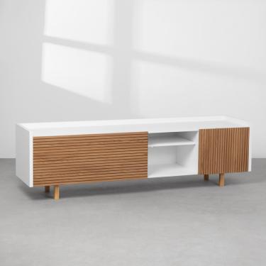 Imagem de Rack Chico 2 portas 1,80m – Branco e Olmo