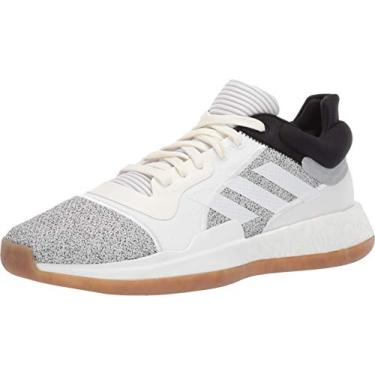 Imagem de adidas Tênis de basquete masculino Marquee Boost Low, Off Branco/Preto, 14