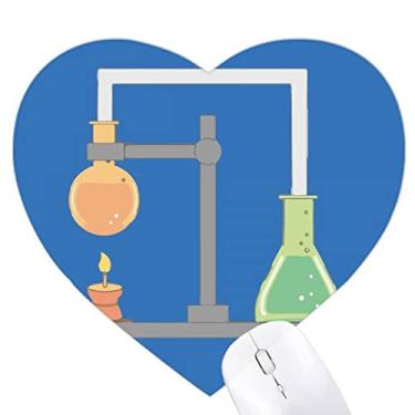 Imagem de Mousepad Checal Calefaction Experiment Heart Tapete de borracha para escritório
