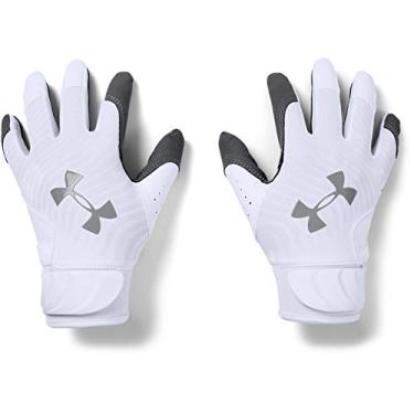 Imagem de Under Armour Luvas de beisebol para meninos Harper Hustle 20, brancas (100)/alumínio, juvenil médio