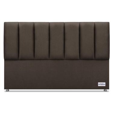 Imagem de Cabeceira South Linho Marrom King (11x188x125) - Ortobom