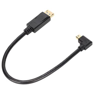 Imagem de Cabo 4K DisplayPort para Mini DisplayPort 11,8 pol., 8K@60Hz, 4K@144Hz, Cabo DP para MiniDP, Adaptador Mini DisplayPort de transmissão bidirecional(Curva Direita)