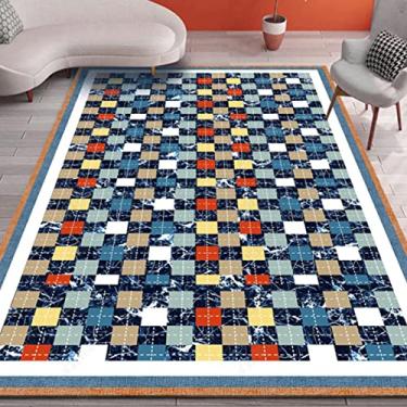 Imagem de Tapetes de área grande para decoração de interiores para meninos e meninas, quarto de crianças, tapete de chão antiderrapante de fibra de poliéster, tapete de ioga, sofá de veludo de cristal sem pelos para sala de estar