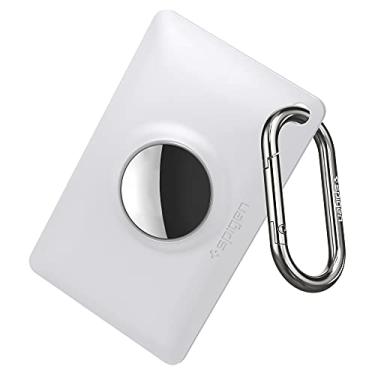 Imagem de Spigen Air Fit projetado para AirTag capa suporte chaveiro anel mosquetão para chaves, bolsas, carteiras, bagagem - branco