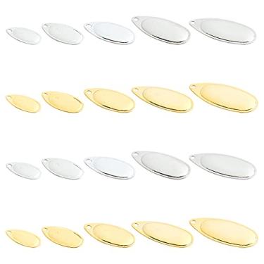 Imagem de SUPERFINDINGS Lâminas giratórias para atração de pesca de aço carbono com lâminas giratórias DIY para pesca acessórios para fabricação de iscas (10 estilos, 60 peças - 2 cores)