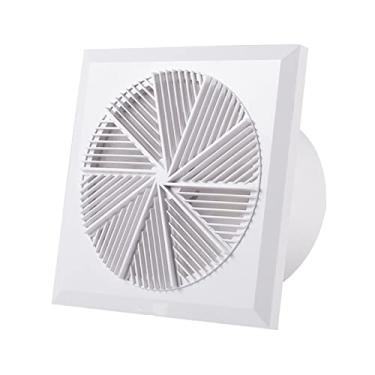 Imagem de Fã exausto Ventilador de ventilação do extrator quadrado de 4/6/8 ", ventilador de exaustão de montagem de parede de janela ultrafina, soprador de ar de exaustão silencioso para o banheiro da cozinha