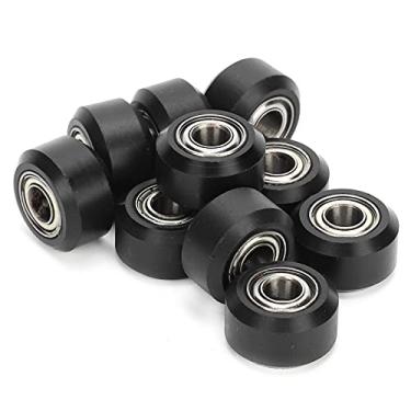 Imagem de 10 peças polia intermediária, roda de plástico POM com 625zz MR105zz polia intermediária 5mm pequena substituição roda