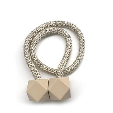 Imagem de Suporte magnético para cortina de poliéster ganchos para fivela de fivela para decoração de casa acessórios para cortinas de amarrar para trás decoração para casa,D