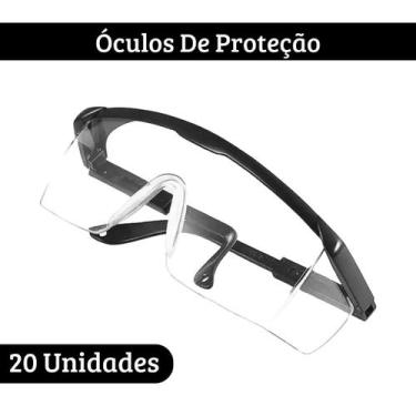 Imagem de 20 Oculos Proteção Lente Incolor Segurança Epi Proteção Uv - Western