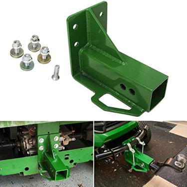 Imagem de Receptor de engate de reboque traseiro verde da Elitewill, adequado para John Deere Gator 4x2 6x4 estilo antigo com parafuso