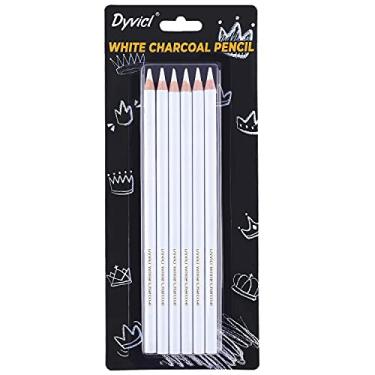 Imagem de Dyvicl Conjunto de 6 Lápis de Carvão Branco para Desenhar e Esboçar