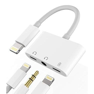 Imagem de Certificado Apple MFI, adaptador de fone de ouvido Lightning para conector de áudio auxiliar de 3,5 mm e carregador Dongle divisor de fone de ouvido compatível com iPhone 11 12 Mini pro max xs xr x se2 7 8 Plus para conversor de cabo de iPad Air
