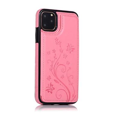 Imagem de Capa de couro de luxo para iPhone 14 12 13 Mini 11 Pro XR XS Max 6 6s 7 8 Plus 5 5s SE 2020 2022 Carteira Slots para cartão de telefone Capa Flip, Rosa, Para iPhone 7Plus 8Plus