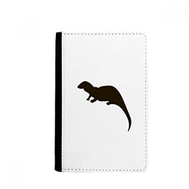 Imagem de Porta-passaporte preto Seaotter animal retrato porta-passaporte Notecase Burse capa carteira porta-cartão, Multicolor