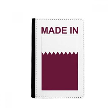 Imagem de Feito no Qatar Country Love Passaporte Notecase Burse Carteira Cartão, Multicolor