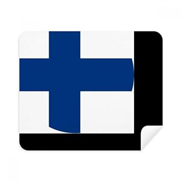 Imagem de Pano de limpeza de tela de telefone bandeira nacional da Finlândia Europa símbolo do país pano de limpeza 2 peças tecido de camurça
