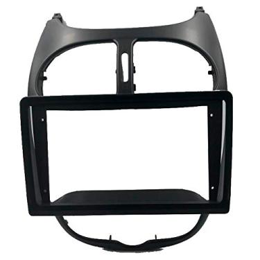 Imagem de Moldura Peugeot 206 2002 até 2010 2Din 9" Preto Expex - EPX9PG002