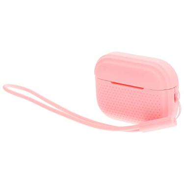 Imagem de Capa de fone de ouvido para Pro 2, capa de silicone para fone de ouvido com alça de pulso capa de silicone à prova de choque para Pro Generation capa com tampa de bloqueio (rosa)