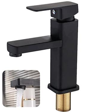 Imagem de Torneira Monocomando Misturador 18cm Lorben Banheiro Quadrada Baixa Preto Fosco GT6097-18