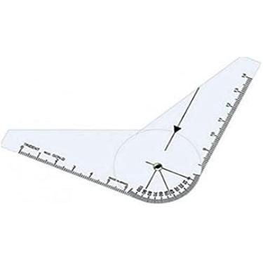 Imagem de Goniômetro para Ortopedia Pequeno de Dedo em PVC Vulcanizado de 0.75 mm, Transparente, Trident,GON-D