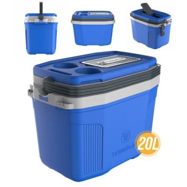 Imagem de Caixa Térmica Cooler Suv 20 Litros Com Alça Termolar Azul