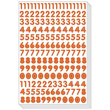 Imagem de Adesivos numéricos, Laranja, 1