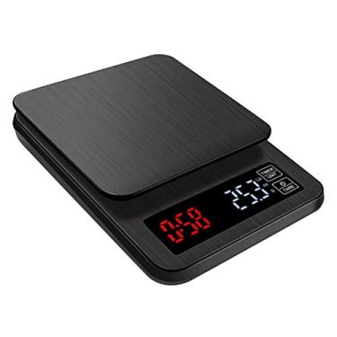 Imagem de balança digital eletrônica mini balança de cozinha de bolso com cronômetro balanças de peso de alta precisão para cozimento de café e chá