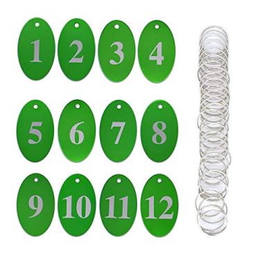 Imagem de Chaveiro com chaveiro de liga de alumínio StayMax com número oval, Verde, 1-50