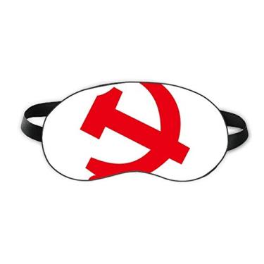 Imagem de Crachá de comunista chinês símbolo vermelho escudo para olhos noite macia sombra sombra
