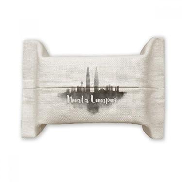 Imagem de Kuala Lumpur Malaysia Landmark Ink Suporte de capa de papel de tecido de algodão saco de linho