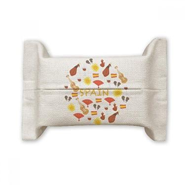 Imagem de Bolsa de linho de algodão para lenços faciais de música de flamenco da Espanha
