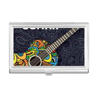 Imagem de Estojo para cartão de visita com design de instrumento musical de guitarra